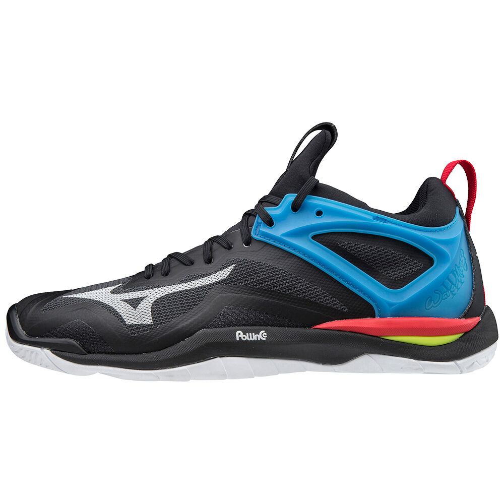 Zapatillas De Balonmano Mizuno Wave Mirage 3 Para Hombre Negros/Blancos/Azules 8943625-EO